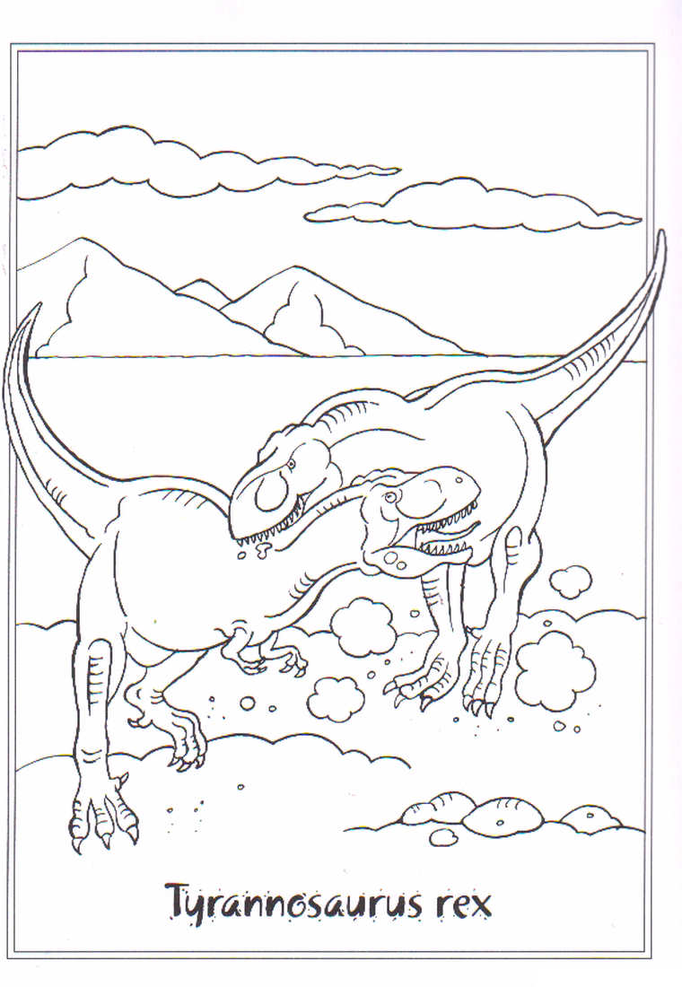 Plansa de colorat cu Dinozauri 130 36